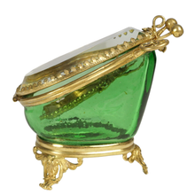 Load image into Gallery viewer, Antique Victorian Beveled Glass Box Pocket Watch Display Vitrine Stand
