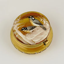 Load image into Gallery viewer, Antique Victorian Bohemian Enamel Glass Patch Box, Pill Box, Trinket
