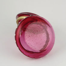 Load image into Gallery viewer, Antique Victorian Mary Gregory Cranberry Glass Patch Box, Pill Box
