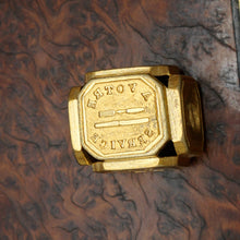 Load image into Gallery viewer, Antique Victorian Wax Seal Cube, Multiple Intaglio Matrices, Letter Envelope Gilt Brass Desk Stamp
