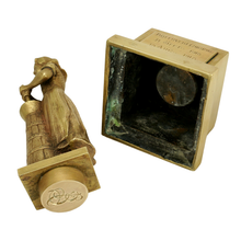 Load image into Gallery viewer, Antique Bronze Figural Wax Seal Desk Stamp, Dutch Milkmaid
