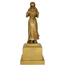 Load image into Gallery viewer, Antique Bronze Figural Wax Seal Desk Stamp, Dutch Milkmaid
