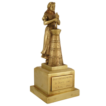 Load image into Gallery viewer, Antique Bronze Figural Wax Seal Desk Stamp, Dutch Milkmaid
