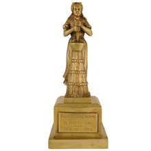 Load image into Gallery viewer, Antique Bronze Figural Wax Seal Desk Stamp, Dutch Milkmaid
