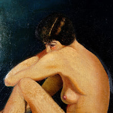 Load image into Gallery viewer, Portrait of Kiki de Montparnasse Art Deco French Female Nude Painting Dated 1927
