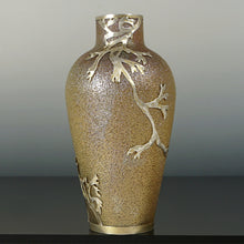 Load image into Gallery viewer, Art Nouveau French Silver Lucien Gaillard Art Glass Vase
