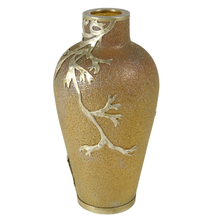 Load image into Gallery viewer, Art Nouveau French Silver Lucien Gaillard Art Glass Vase
