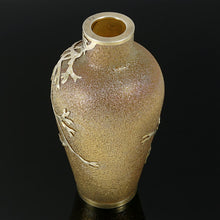 Load image into Gallery viewer, Art Nouveau French Silver Lucien Gaillard Art Glass Vase
