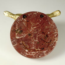 Load image into Gallery viewer, Art Deco Gilt Bronze Marble Birds Figural Trinket Dish Bowl
