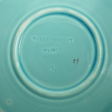 Load image into Gallery viewer, Antique French Sarreguemines Majolica Strawberry Blue Plate
