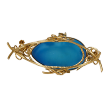 Load image into Gallery viewer, Antique French Palais Royal Blue Opaline Glass Egg Box Casket Gilt Ormolu Stand
