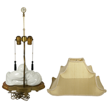 Load image into Gallery viewer, Vintage Chinoiserie Blanc de Chine Porcelain Buddha Table Lamp
