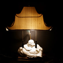 Load image into Gallery viewer, Vintage Chinoiserie Blanc de Chine Porcelain Buddha Table Lamp
