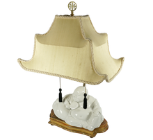 Load image into Gallery viewer, Vintage Chinoiserie Blanc de Chine Porcelain Buddha Table Lamp
