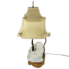 Load image into Gallery viewer, Vintage Chinoiserie Blanc de Chine Porcelain Buddha Table Lamp
