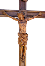 Load image into Gallery viewer, Antique Black Forest Carved Wood Crucifix Corpus Christi Jesus Christ Religious Hand Carved Altar Piece
