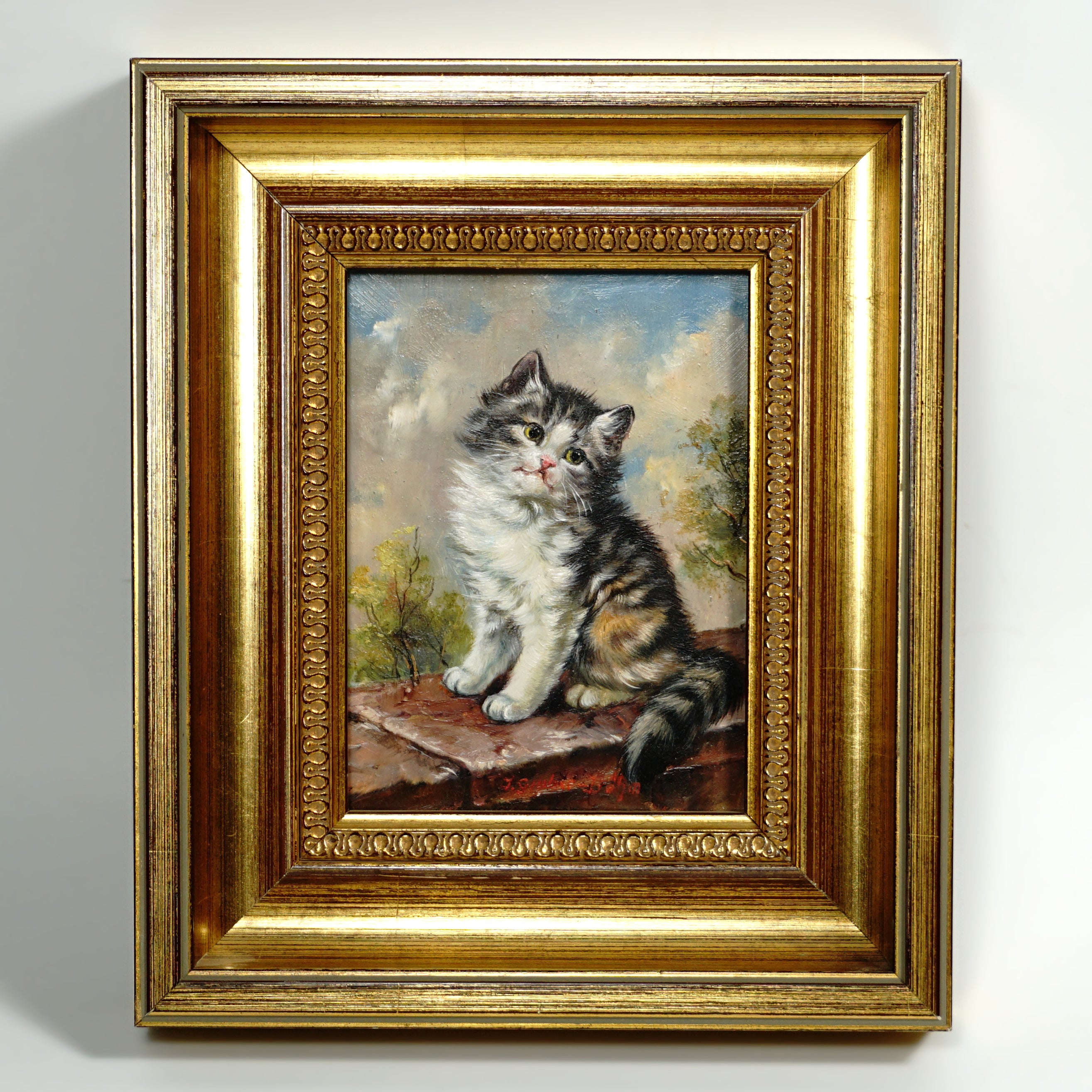 Portrait of a Kitten, Oil Painting by German Artist Inge Gruber