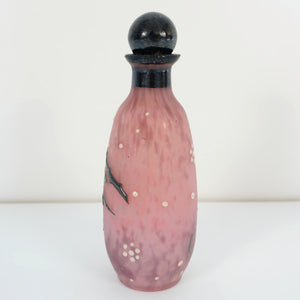 French Perfume Bottle Andre Delatte Nancy Art Deco Glass Enamel
