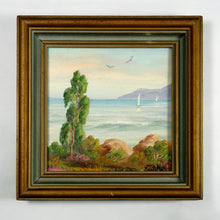 Load image into Gallery viewer, William Fitch Wray Miniature Oil Painting California Coastal Landscape
