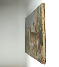Load image into Gallery viewer, Portrait of Fox Cubs, Oil Painting Heinrich Carl Schubert Austrian Wildlife Animal Genre
