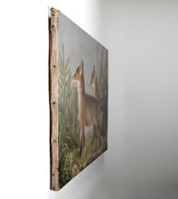 Load image into Gallery viewer, Portrait of Fox Cubs, Oil Painting Heinrich Carl Schubert Austrian Wildlife Animal Genre
