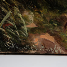 Load image into Gallery viewer, Portrait of Fox Cubs, Oil Painting Heinrich Carl Schubert Austrian Wildlife Animal Genre
