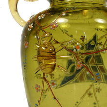 Load image into Gallery viewer, Antique French Art Glass Japonisme Cabinet Vase, Eugene Rousseau, Applied Elephants
