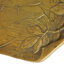 Load image into Gallery viewer, Antique 19th century French Bronze Equestrian Horse Rider Theme Smoking Set, Tray &amp; Match Holder
