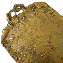 Load image into Gallery viewer, Antique 19th century French Bronze Equestrian Horse Rider Theme Smoking Set, Tray &amp; Match Holder
