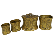 Load image into Gallery viewer, Antique 19th century French Bronze Equestrian Horse Rider Theme Smoking Set, Tray &amp; Match Holder
