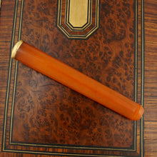 Load image into Gallery viewer, Antique French 18K Gold Mounted Amber Cigarette Holder, Etui Case
