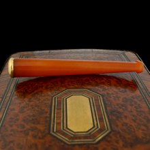 Load image into Gallery viewer, Antique French 18K Gold Mounted Amber Cigarette Holder, Etui Case
