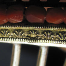 Load image into Gallery viewer, Antique French Empire Coral Hair Comb Diadem Tiara Gold Vermeil Silver
