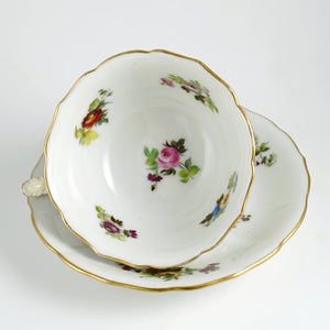 Jacob Petit Antique French Paris Porcelain Hand Painted Cup & Saucer