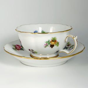 Jacob Petit Antique French Paris Porcelain Hand Painted Cup & Saucer