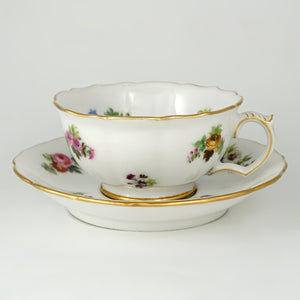 Jacob Petit Antique French Paris Porcelain Hand Painted Cup & Saucer