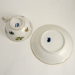 Jacob Petit Paris Porcelain French Hand Painted Cup & Saucer