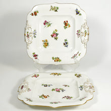 Load image into Gallery viewer, Jacob Petit Antique French PAIR Hand Painted Paris Porcelain Square Serving Plates
