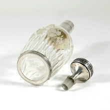 Load image into Gallery viewer, Antique French Sterling Silver Cut Glass Liquor Decanter
