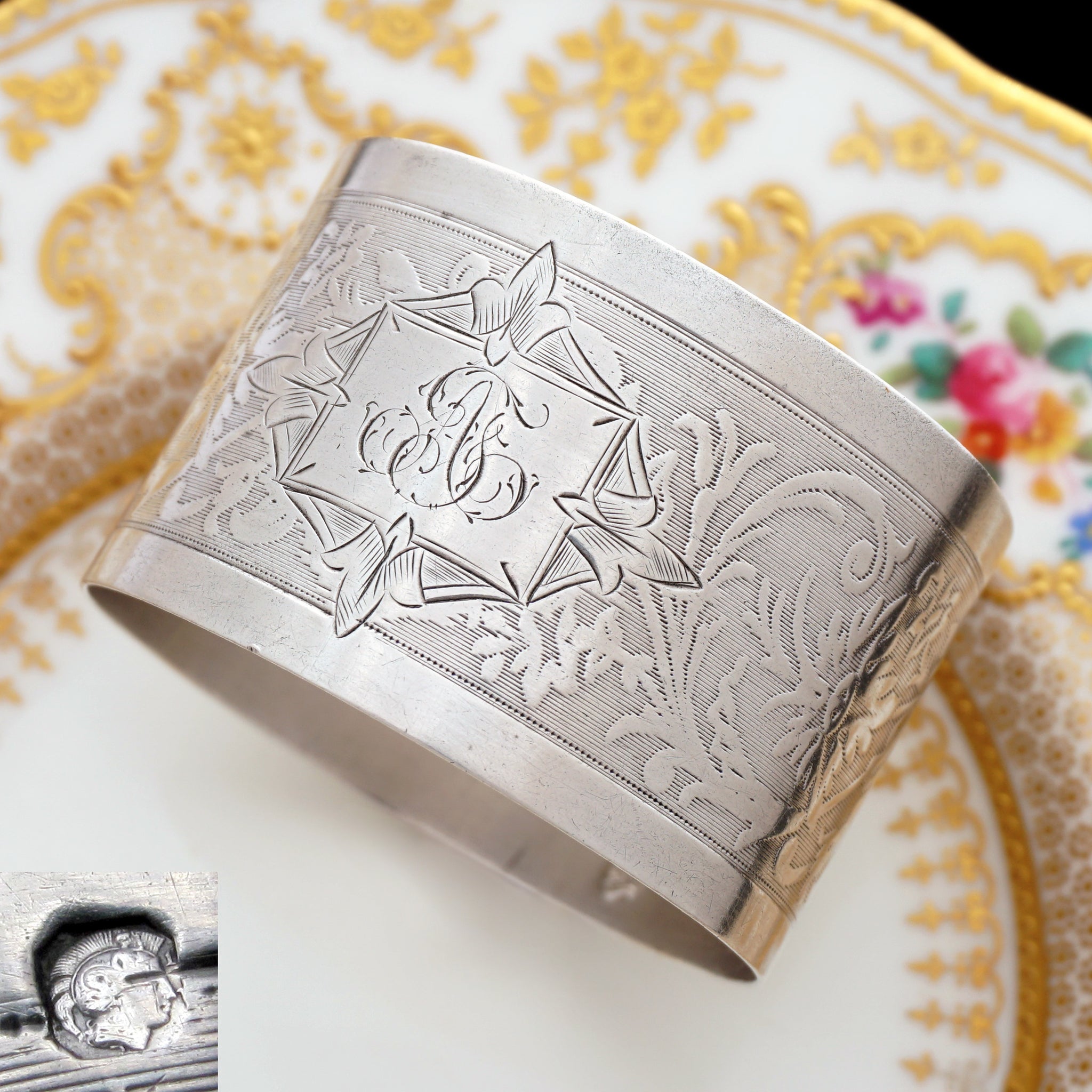 Sterling silver napkin rings antique cheap