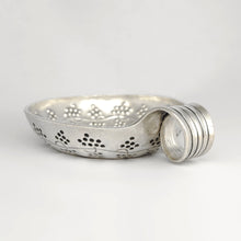 Load image into Gallery viewer, Antique French Sterling Silver Tastevin Wine Taster Sommelier Cup, Grapes
