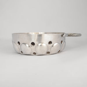 French Sterling Silver Tastevin Wine Taster Sommelier Cup, Snake Handle