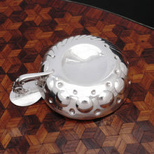 Load image into Gallery viewer, French Silver Tastevin Wine Taster Sommelier Cup, Ram Head Handle
