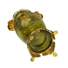 Load image into Gallery viewer, Antique French Art Glass Japonisme Cabinet Vase, Eugene Rousseau, Applied Elephants
