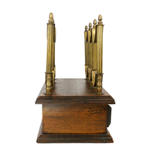 Load image into Gallery viewer, Antique French Brass and Wood Table Top Wine Rack Display Holder
