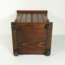Load image into Gallery viewer, Antique Victorian Wood Cigar Caddy Box, Table Top Cabinet Cigar Presenter Box

