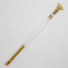 Load image into Gallery viewer, Antique French Napoleon III Empire Crystal Handled Gilt Bronze Dip Pen, Writing Calligraphy
