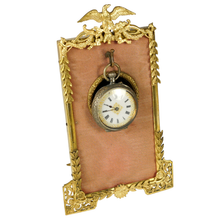 Load image into Gallery viewer, Antique French Pocket Watch Holder Display Stand Ormolu Gilt Bronze Mounts
