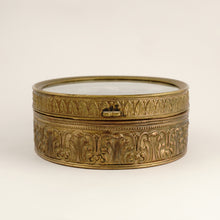 Load image into Gallery viewer, Antique French Miniature Portrait Bronze Jewelry Box, Painting of Lovers
