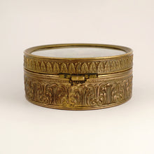 Load image into Gallery viewer, Antique French Miniature Portrait Bronze Jewelry Box, Painting of Lovers
